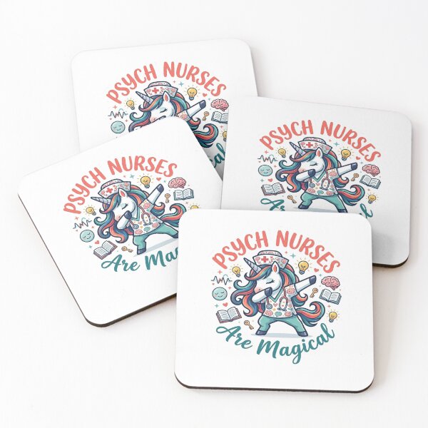 Item preview, Psych Nurses Are Magical - Cute Dabbing Unicorn Psychiatric Nurse Sticker designed and sold by Salwastore.