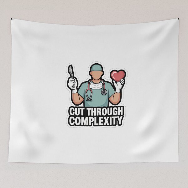 Item preview, Bold Vascular Surgeon with Heart Symbol designed and sold by NiftyWrx.