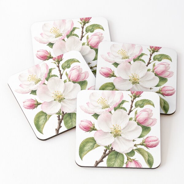 Item preview, Delicate Apple Blossom Watercolor Floral Illustration designed and sold by Mikena1996.