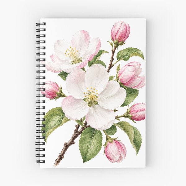 Item preview, Delicate Apple Blossom Watercolor Floral Illustration designed and sold by Mikena1996.