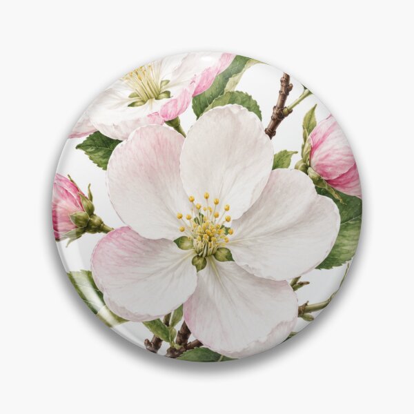 Item preview, Delicate Apple Blossom Watercolor Floral Illustration designed and sold by Mikena1996.