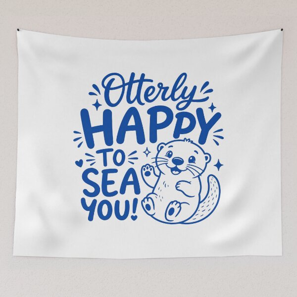 Item preview, Cute Otterly Happy To Sea You Wholesome Animal Pun designed and sold by gunaone-design.