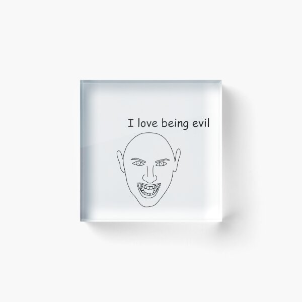 Item preview, I Love Being Evil Sticker designed and sold by SlimyFish.