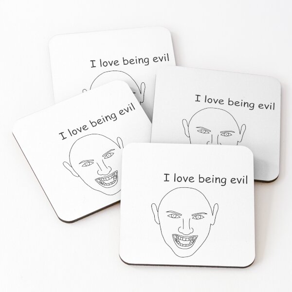 Item preview, I Love Being Evil Sticker designed and sold by SlimyFish.