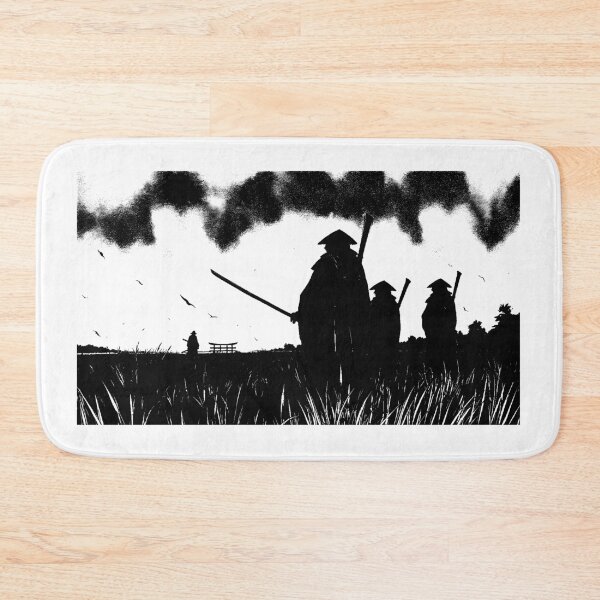 Item preview, Samurai Ronin Warriors Japanese Ink Landscape Monochrome designed and sold by D6rkT3chDemon.