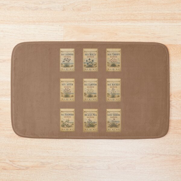 Item preview, Vintage Seed Packets PRINT ONLY NOT REAL- Coastal Wildflowers Series 001-009 - 9-part arrangement designed and sold by Beachy.