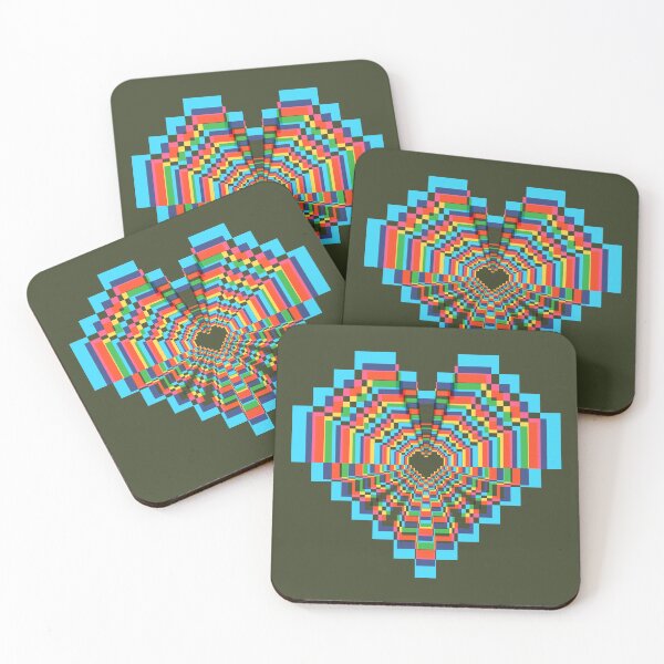 Item preview, Dark Pixel Heart - Soft CMYK designed and sold by animinimal.