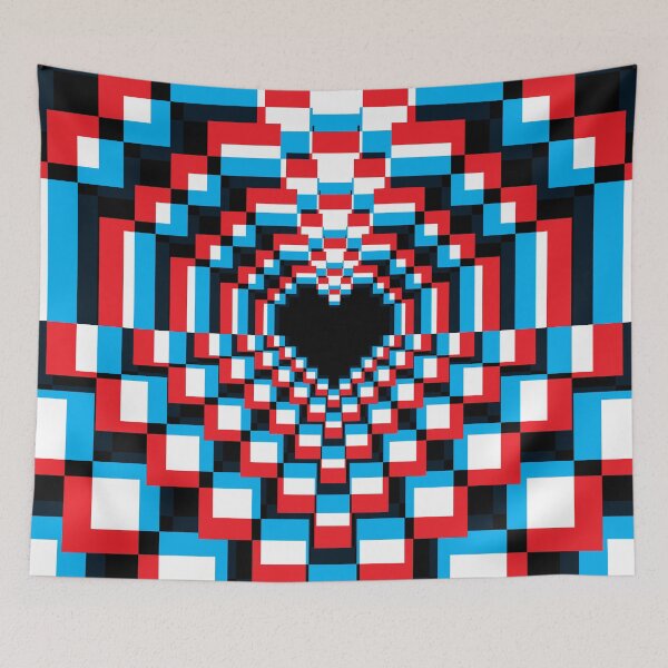 Item preview, Darkest Pixel Heart Kaleidoscope - 3D 2 designed and sold by animinimal.