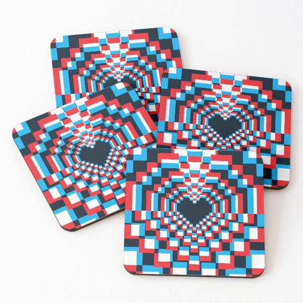 Item preview, Dark Pixel Heart Kaleidoscope - 3D 2 designed and sold by animinimal.