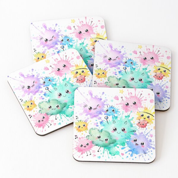 Item preview, Kawaii Watercolor Splash Friends designed and sold by Bellassi.