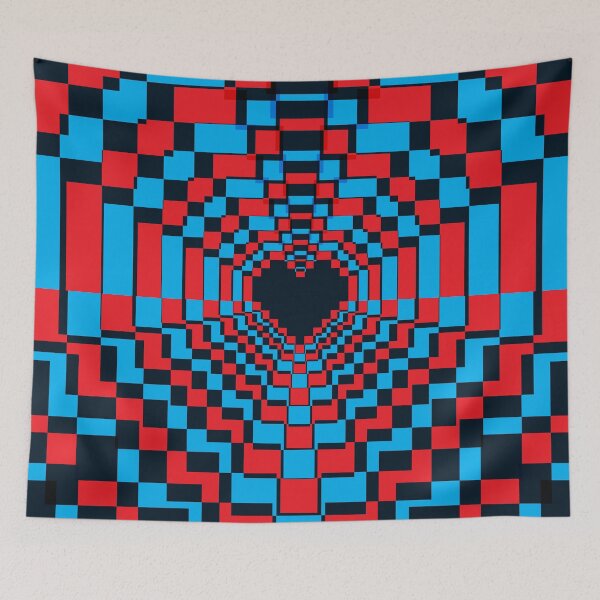 Item preview, Dark Pixel Heart Kaleidoscope - 3D designed and sold by animinimal.