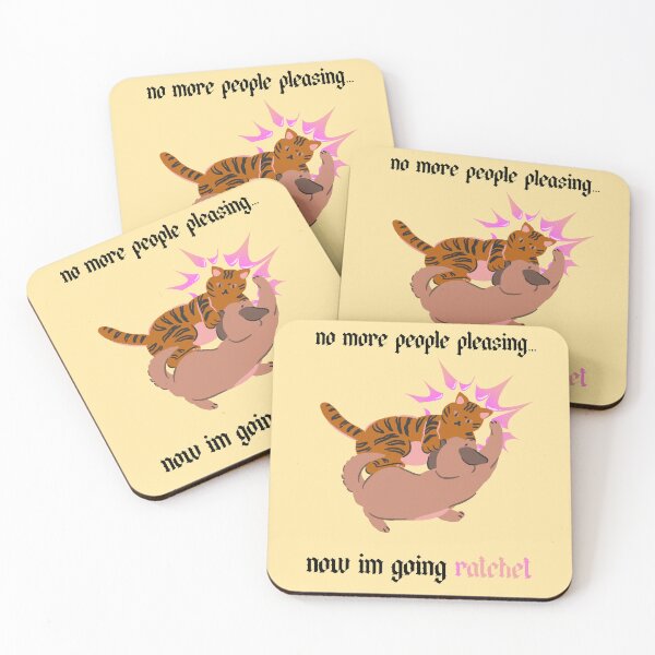 Item preview, No more people pleasing ratchet cat fighting  designed and sold by mooncakekaro.