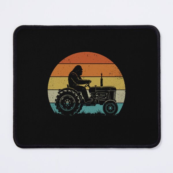 Item preview, Bigfoot Farmer - Retro Sasquatch Driving Farm Tractor designed and sold by gunaone-design.
