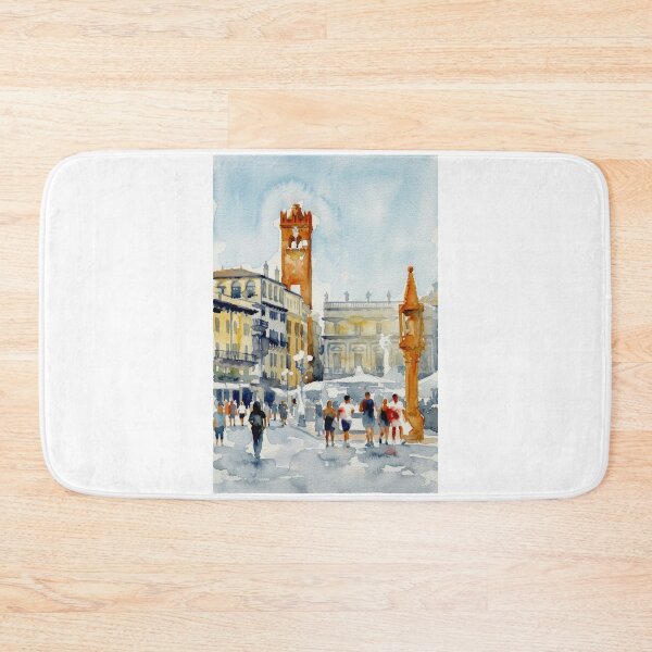 Item preview, Piazza delle Erbe Verona Watercolor designed and sold by caracatita75.