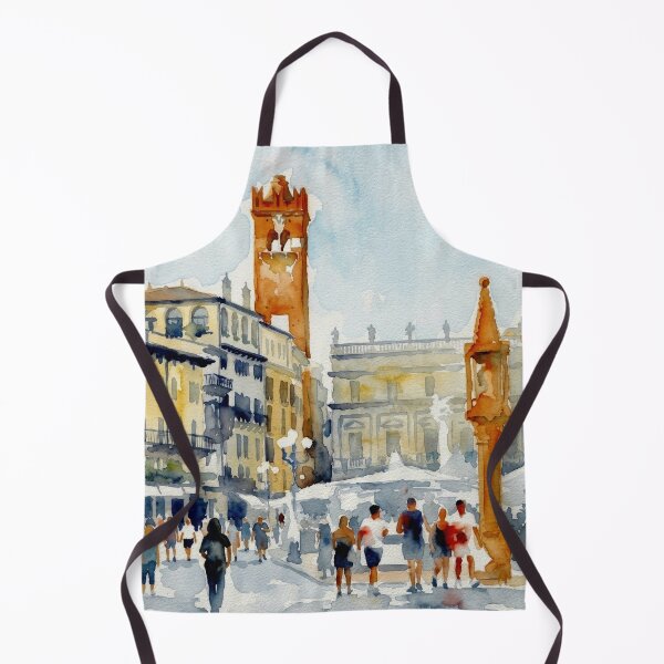 Item preview, Piazza delle Erbe Verona Watercolor designed and sold by caracatita75.