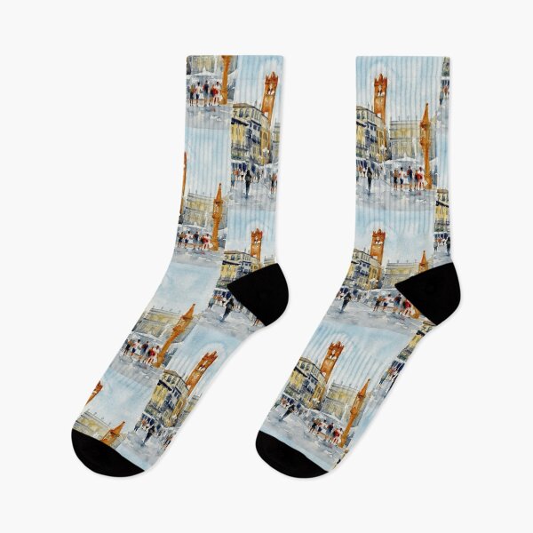 Item preview, Piazza delle Erbe Verona Watercolor designed and sold by caracatita75.