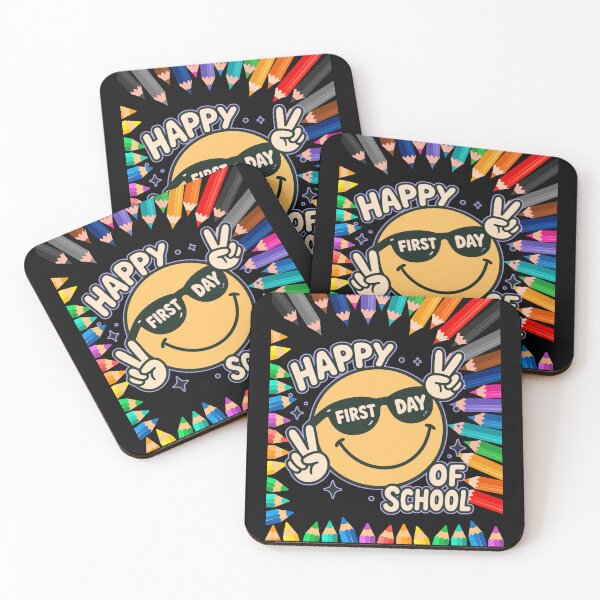Item preview, Happy First Day of School Smiley Face with Colorful Pencils designed and sold by Szpaku desart .