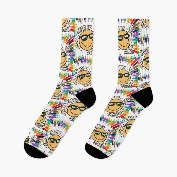 Item preview, Happy First Day of School Smiley Face with Colorful Pencils designed and sold by Szpaku desart .