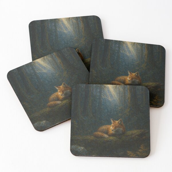 Item preview, Resting Red Fox in Sunlit Forest designed and sold by Oriven.