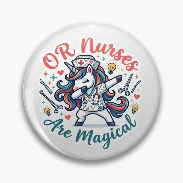 Item preview,  OR Nurses Are Magical - Cute Dabbing Unicorn Operating Room Nurse Sticker designed and sold by Salwastore.