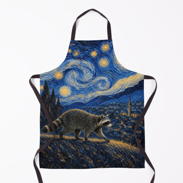 Item preview, Raccoon in a Starry Night Parody designed and sold by ShopFanCreation.