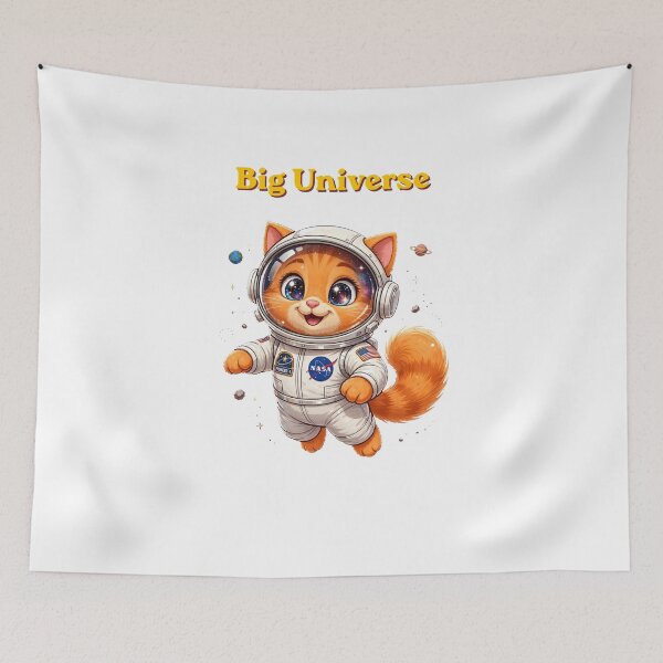 Item preview, Space Cat Illustration designed and sold by Penguin Mood .
