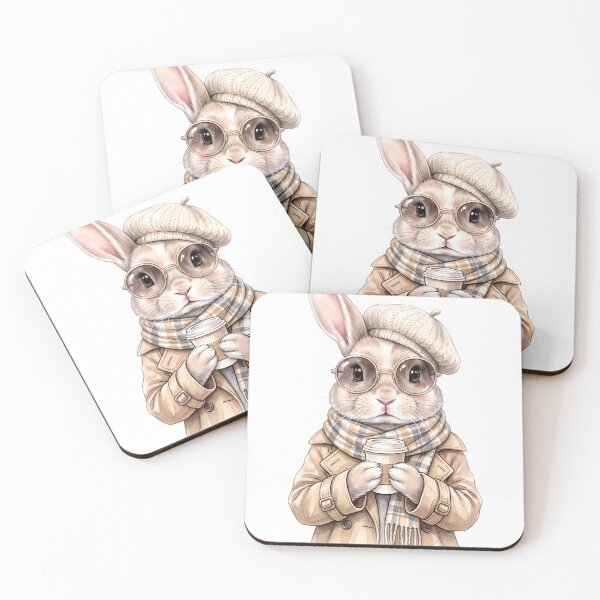 Item preview, Cute Kawaii Bunny with Ice Cream – Adorable Rabbit Summer Design designed and sold by StickerNestYou.