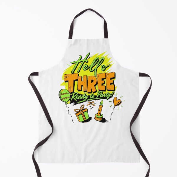 Item preview, Hello Three Birthday Outfit Modern 3rd Birthday Kids T-Shirt designed and sold by illeN-Art-World.