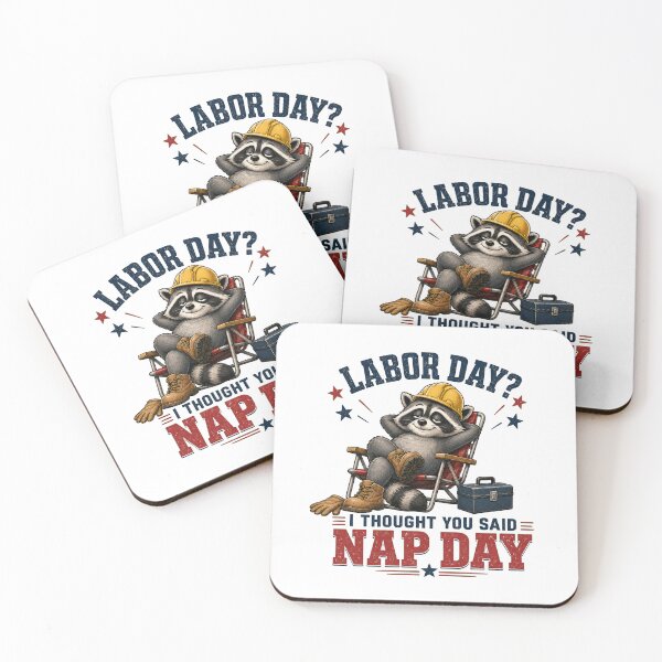 Item preview, Funny Labor Day Raccoon Nap Day Design designed and sold by Kolibra.