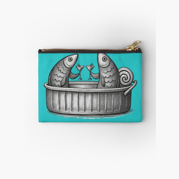 Item preview, Sardines Cocktail Hour - Funny Fish in a Can Illustration designed and sold by infinitearte.