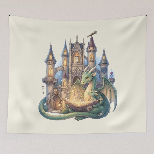 Item preview, Dragon Storytime Fantasy Castle Lover designed and sold by MythicCotton.