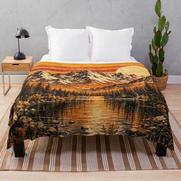 Item preview, Vintage Mountain Sunset designed and sold by Gold&pixels.