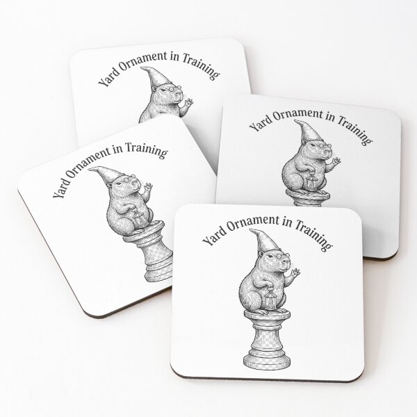 Item preview, Yard Ornament in Training Funny Capybara Garden Gnome T-Shirt | Cute Capybara Gift designed and sold by StickerNestYou.