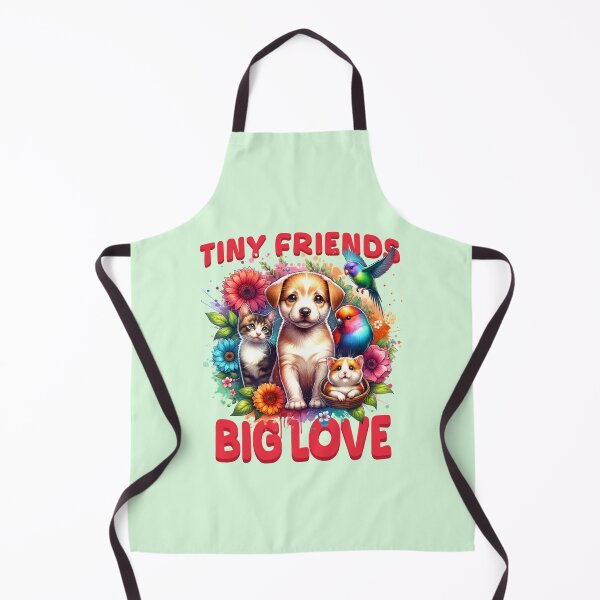 Item preview, Tiny Friends Big Love | Cute Puppy Kitten Bird Animal Lover Design designed and sold by Sachie's Studio.