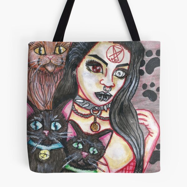 Item preview, The Satanic Witch and her Kitties designed and sold by SJSilver87.