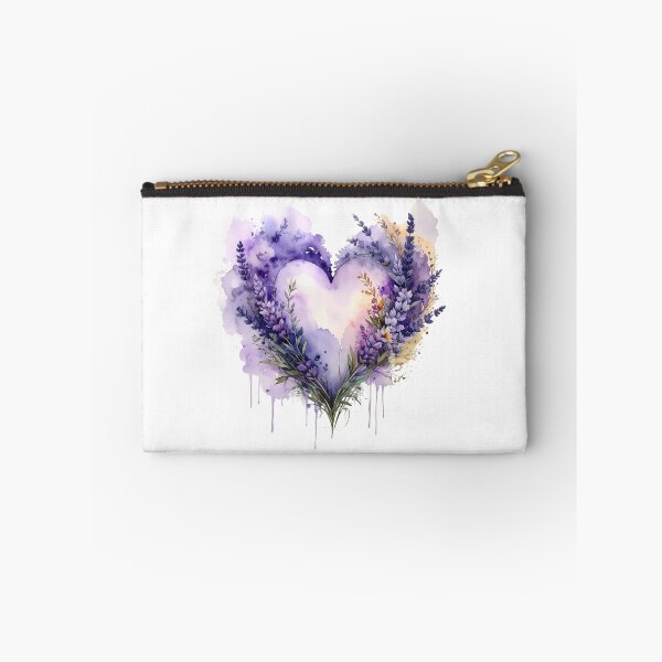 Item preview, Purple Lavender Floral Heart Watercolor Illustration designed and sold by BetweenForms.
