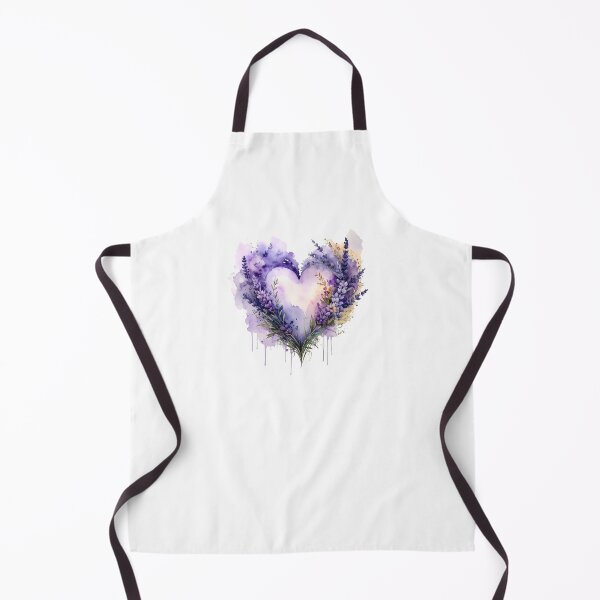 Item preview, Purple Lavender Floral Heart Watercolor Illustration designed and sold by BetweenForms.