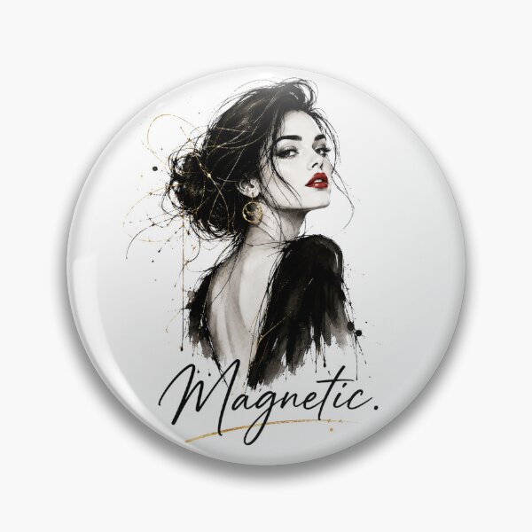 Item preview, Magnetic. | Minimalist Fashion Illustration with Empowering Quote designed and sold by KireaDesigns.
