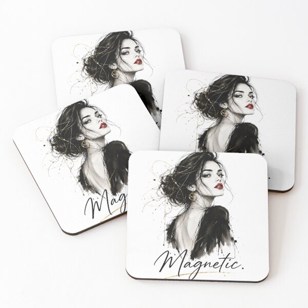 Item preview, Magnetic. | Minimalist Fashion Illustration with Empowering Quote designed and sold by KireaDesigns.