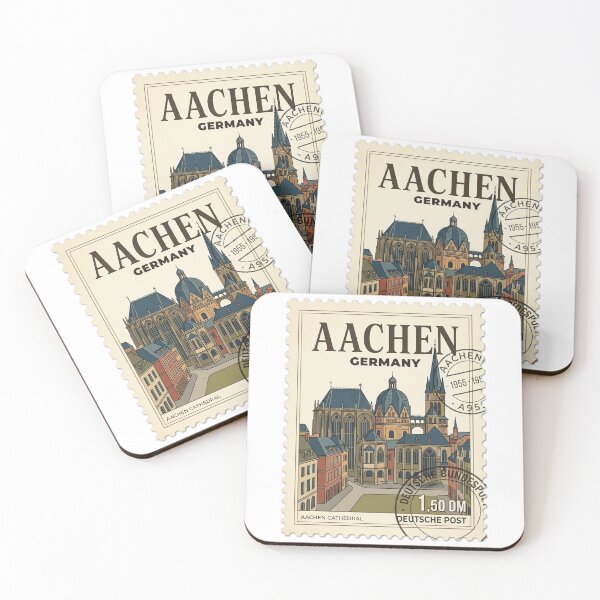 Item preview, Vintage Aachen Cathedral Germany Travel Stamp designed and sold by k3rstman1.