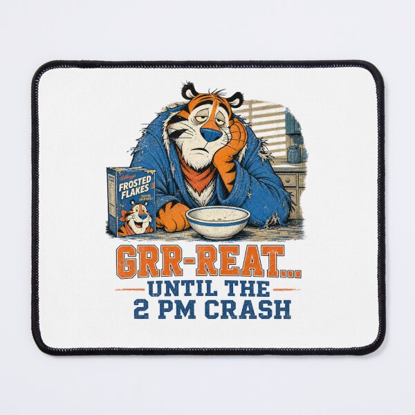 Item preview, Grr-reat Until The 2 PM Crash T-Shirt designed and sold by CerealBoxInk.