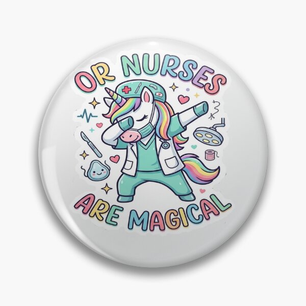 Item preview,  OR Nurses Are Magical - Cute Dabbing Unicorn Operating Room Nurse Sticker designed and sold by Salwastore.