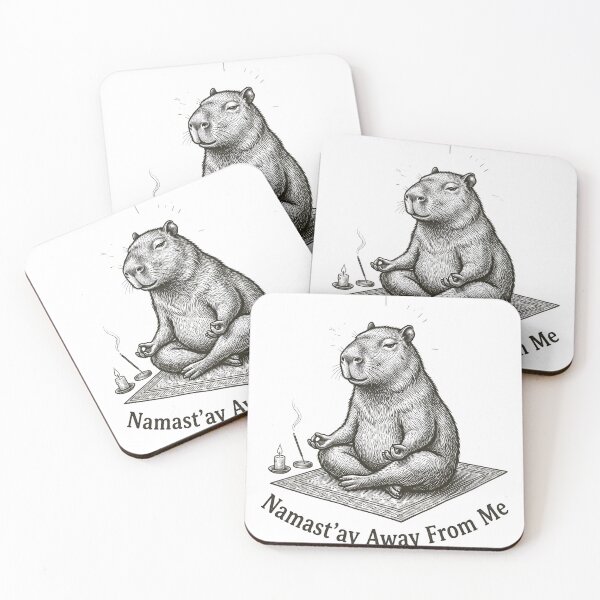 Item preview, Namast'ay Away From Me Funny Meditating Capybara Yoga T-Shirt | Zen Animal Gift designed and sold by StickerNestYou.