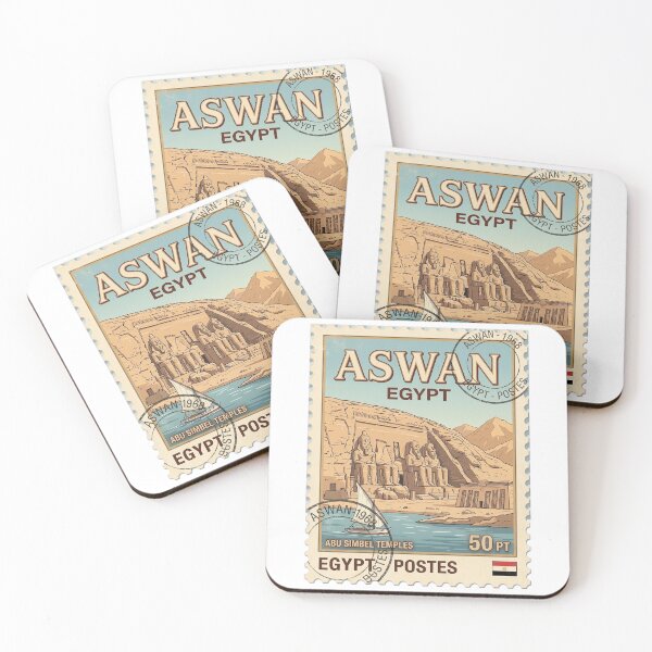 Item preview, Vintage Abu Simbel Egypt Travel Stamp designed and sold by k3rstman1.