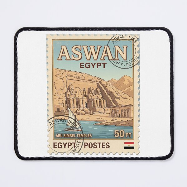 Item preview, Vintage Abu Simbel Egypt Travel Stamp designed and sold by k3rstman1.