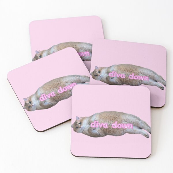 Item preview, "diva down" kitty!! designed and sold by PLANET-VEE.