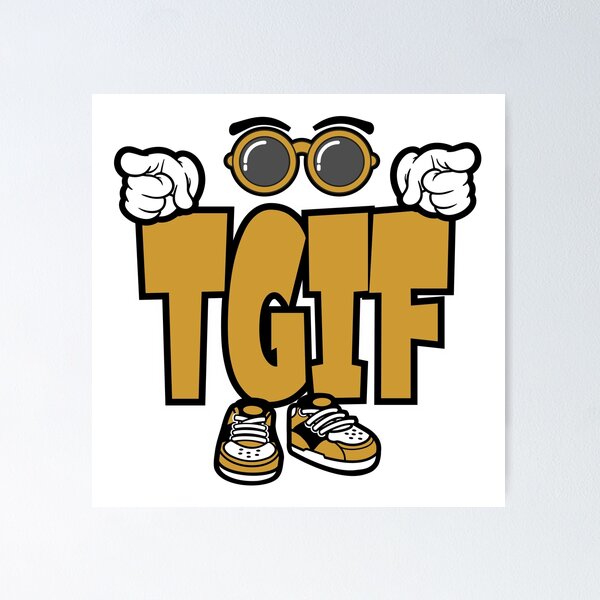 Item preview, TGIF - ICONIC Words Character Bold Retro designed and sold by NFTWords.