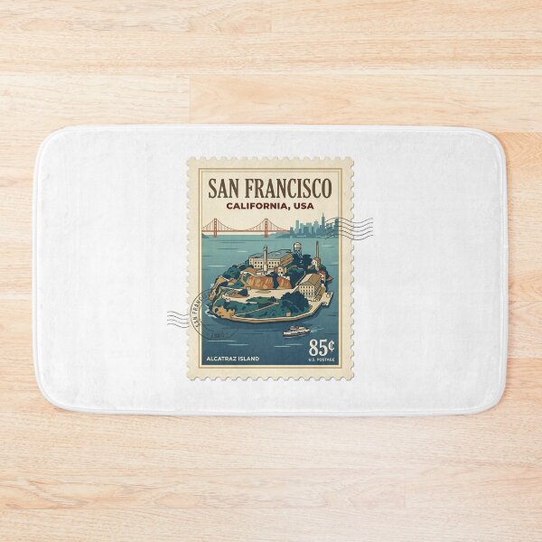 Item preview, Vintage San Francisco Alcatraz Island Travel Stamp designed and sold by k3rstman1.
