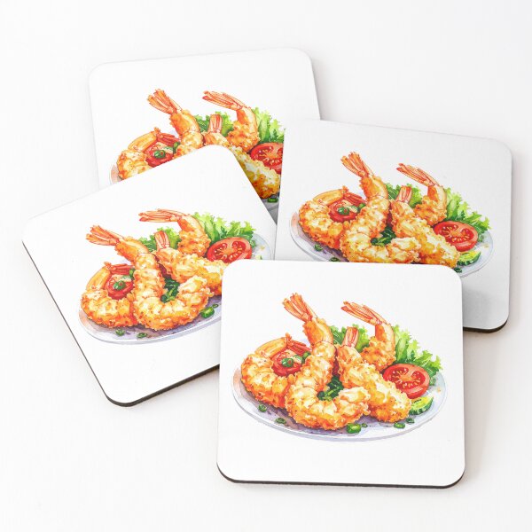 Item preview, Japanese Crispy Shrimp Tempura Watercolor designed and sold by BetweenForms.