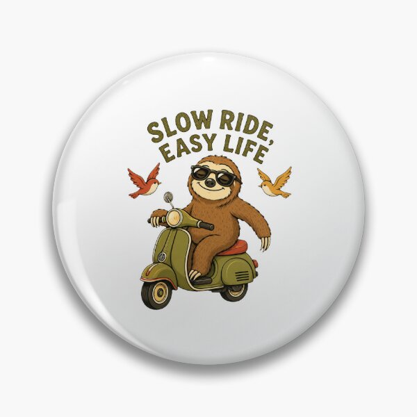 Item preview, Slow Ride Easy Life Funny Sloth on Vespa Scooter Sunglasses designed and sold by katiecorners.